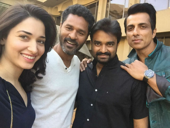 Tamanna, Prabhu Deva, Sonu Sood and Director Vijay