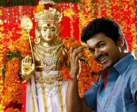 Vijay in disguise at Palani Murugan Temple