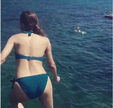 Radhika Apte Bikini Jump