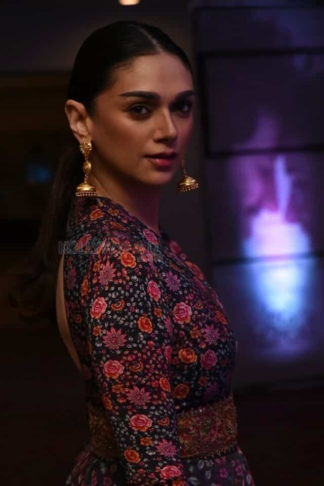 Actress Aditi Rao Hydari at Hey Sinamika Movie Pre Release Event Photos 03