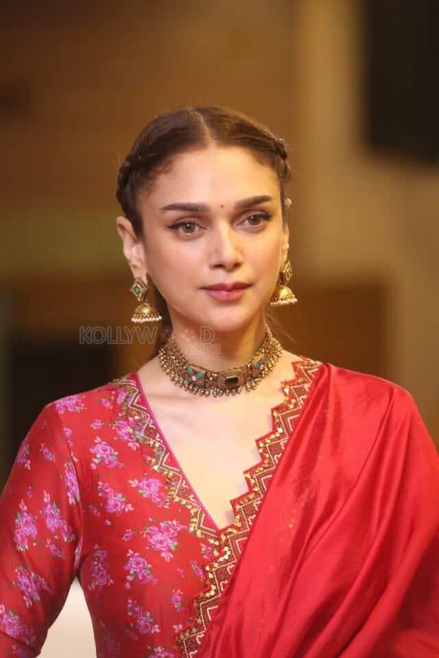 Actress Aditi Rao Hydari at ZEE5 Taj Divided By Blood Event Interview Photos 44