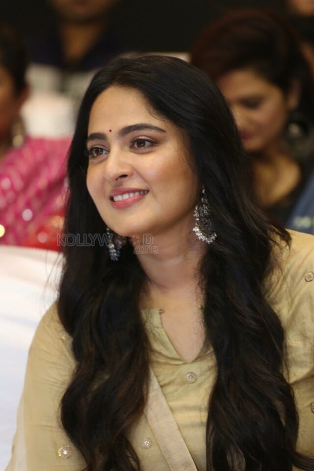 Actress Anushka Shetty At Nishabdham Pre Release Event Photos