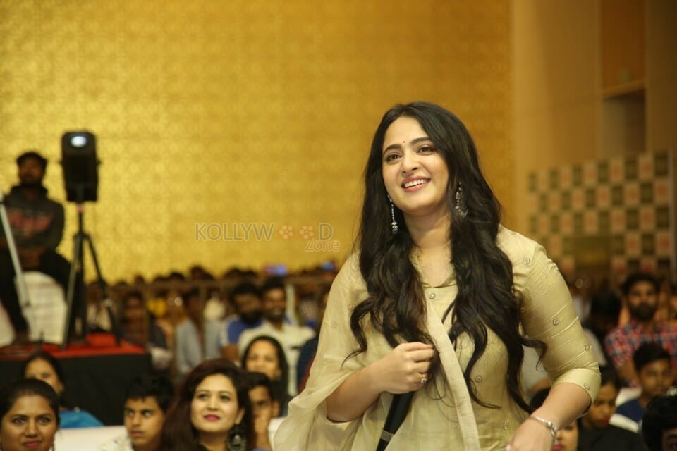 Actress Anushka Shetty At Nishabdham Pre Release Event Photos
