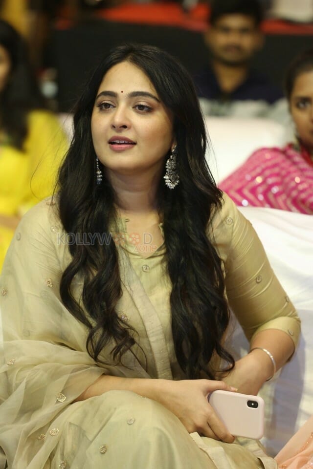 Actress Anushka Shetty At Nishabdham Pre Release Event Photos
