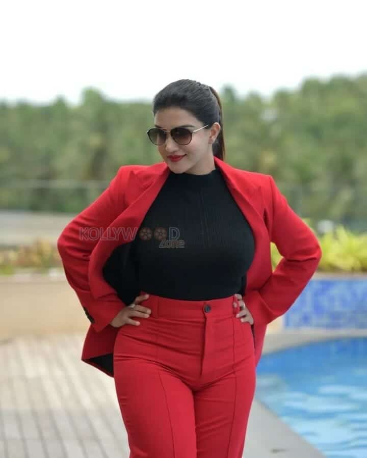 Actress Honey Rose Latest Red Formal Photos 03