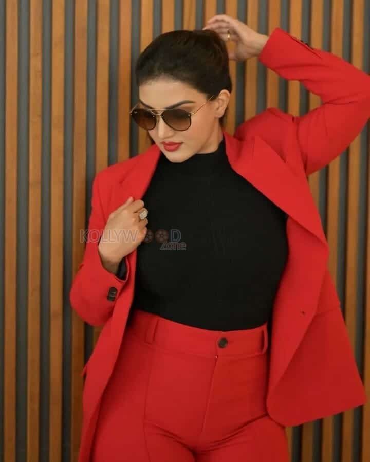 Actress Honey Rose Latest Red Formal Photos 06