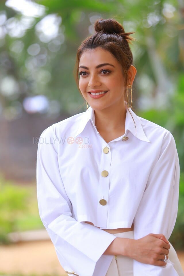 Actress Kajal Agarwal White Dress Pictures