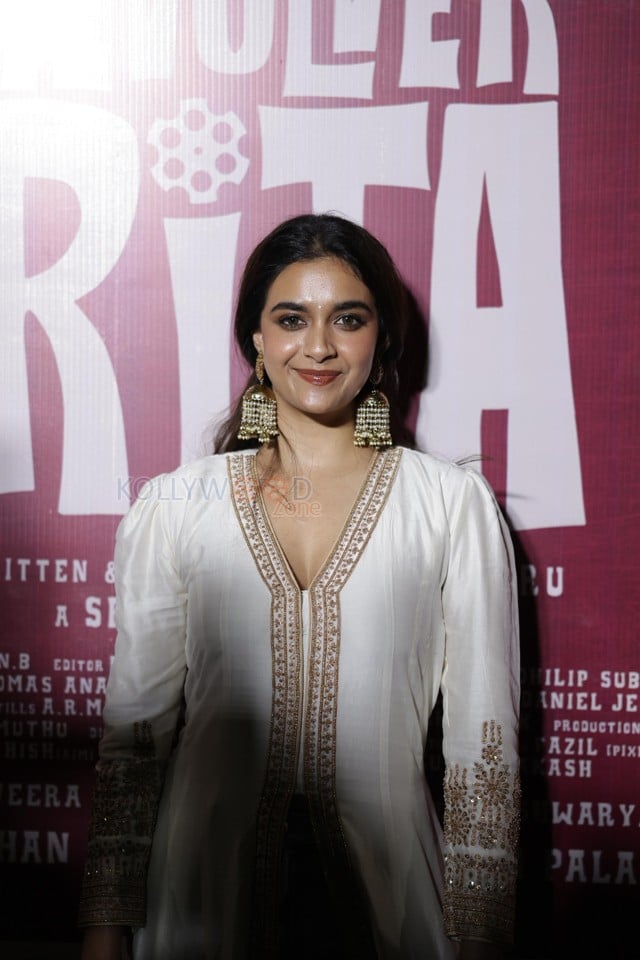 Actress Keerthy Suresh at Revolver Rita Pre Release Event Photos 01