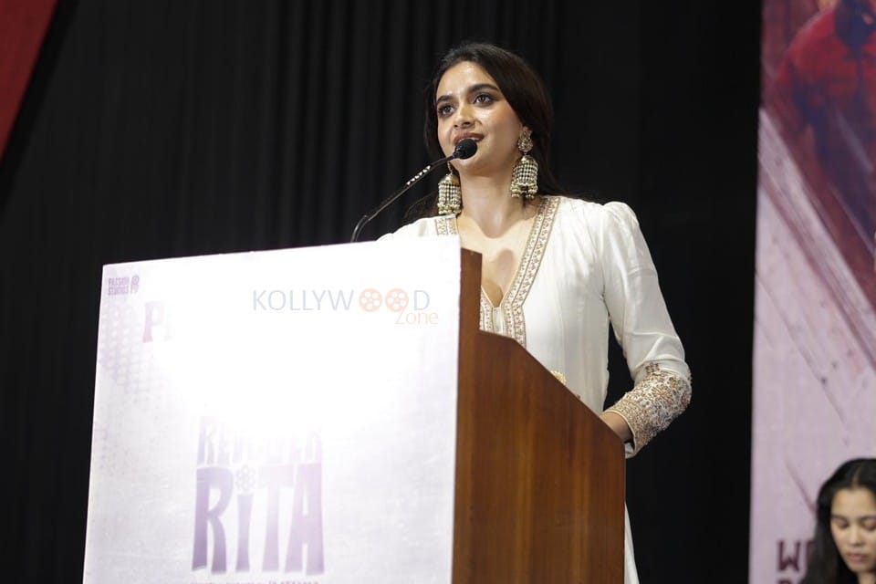 Actress Keerthy Suresh at Revolver Rita Pre Release Event Photos 02