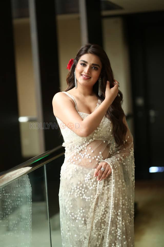 Actress Nidhhi Agerwal at Hari Hara Veera Mallu Movie Press Meet Photos 28