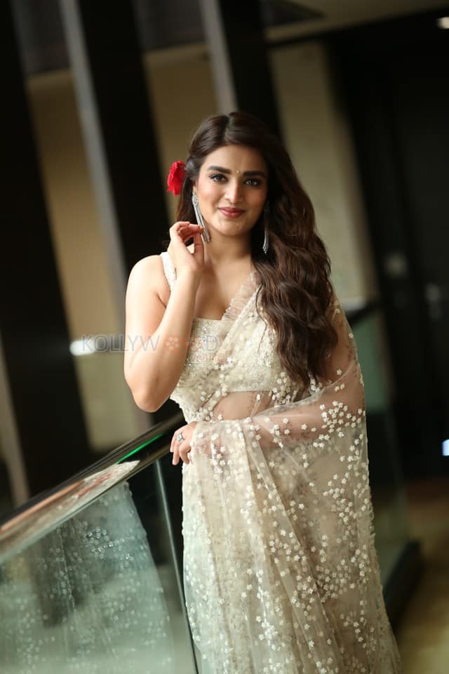 Actress Nidhhi Agerwal at Hari Hara Veera Mallu Movie Press Meet Photos 29