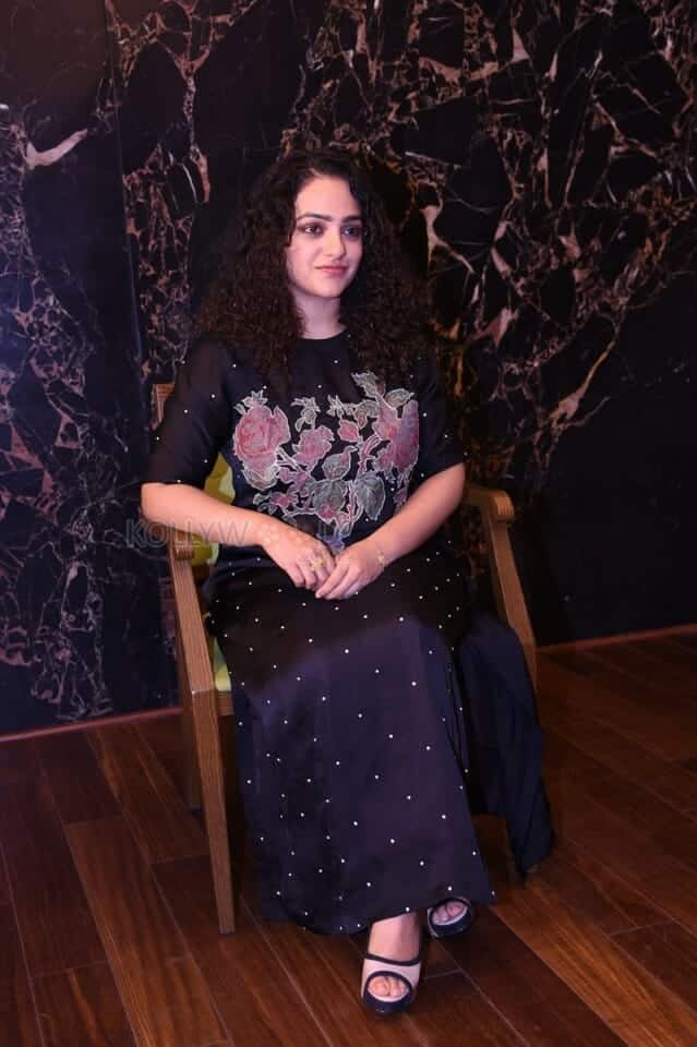 Actress Nithya Menon at Skylab Movie Trailer Launch Pictures 02