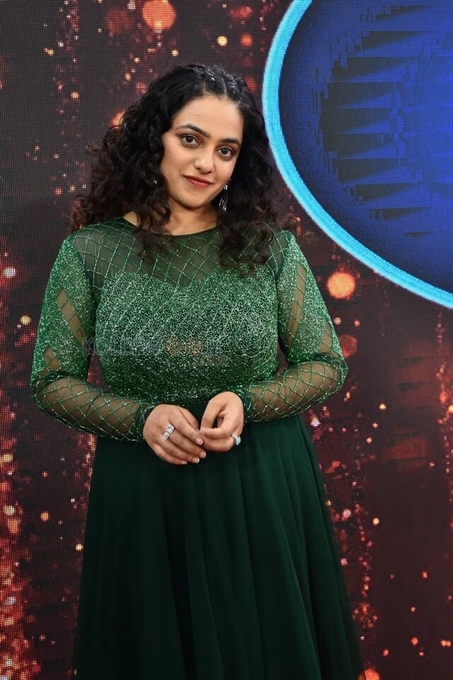 Actress Nithya Menon at Telugu Indian Idol Mega Unveil Press Meet Photos 01