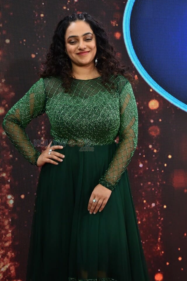 Actress Nithya Menon at Telugu Indian Idol Mega Unveil Press Meet Photos 07