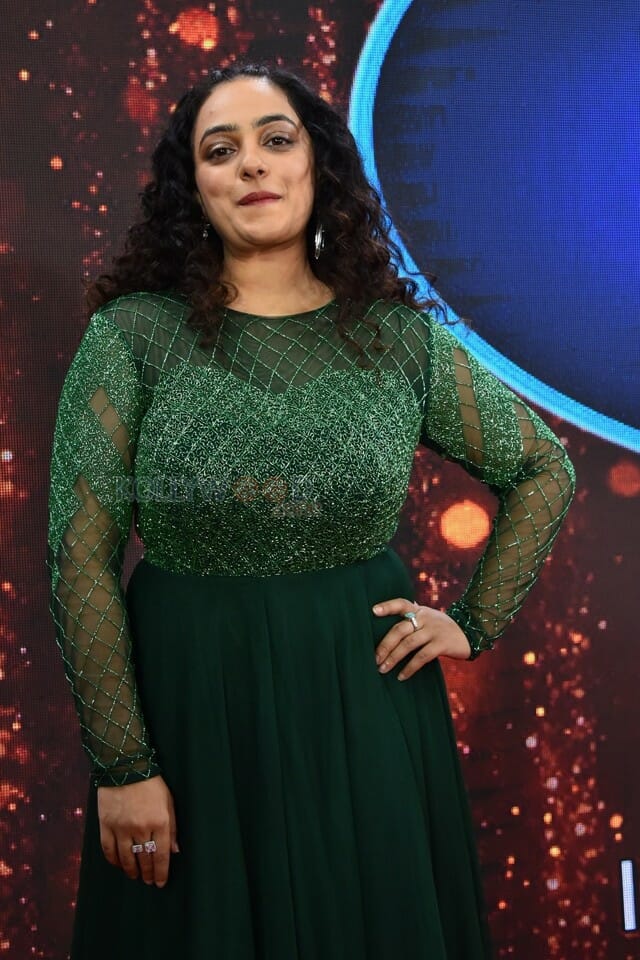 Actress Nithya Menon at Telugu Indian Idol Mega Unveil Press Meet Photos 10
