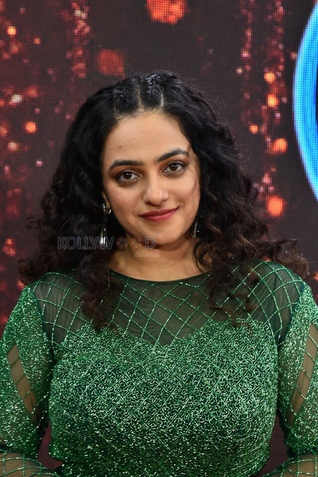 Actress Nithya Menon at Telugu Indian Idol Mega Unveil Press Meet Photos 12