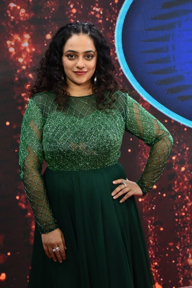 Actress Nithya Menon at Telugu Indian Idol Mega Unveil Press Meet Photos 13