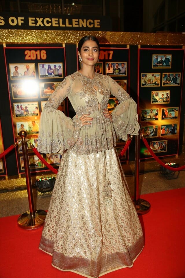 Actress Pooja Hegde At Sakshi Excellence Awards Photos