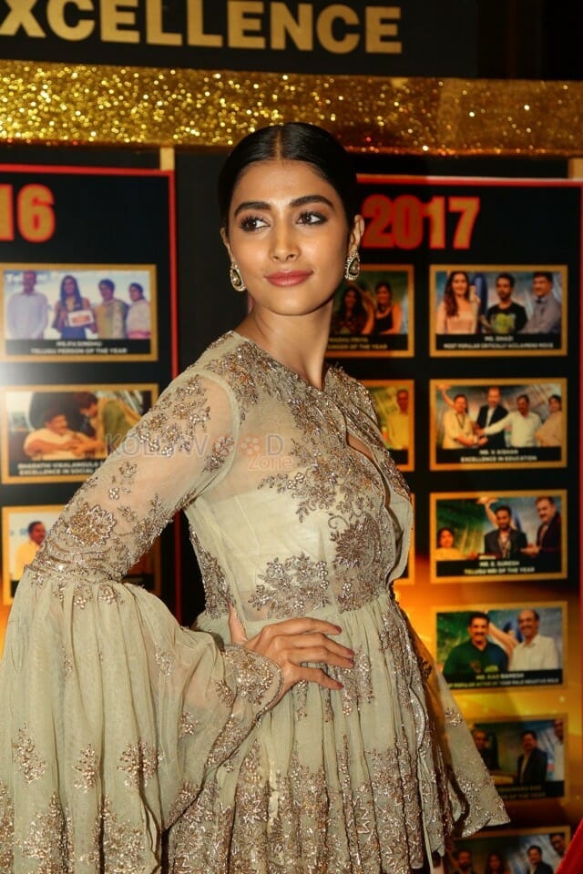 Actress Pooja Hegde At Sakshi Excellence Awards Photos
