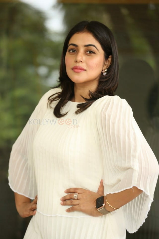 Actress Poorna White Dress Photoshoot Pictures