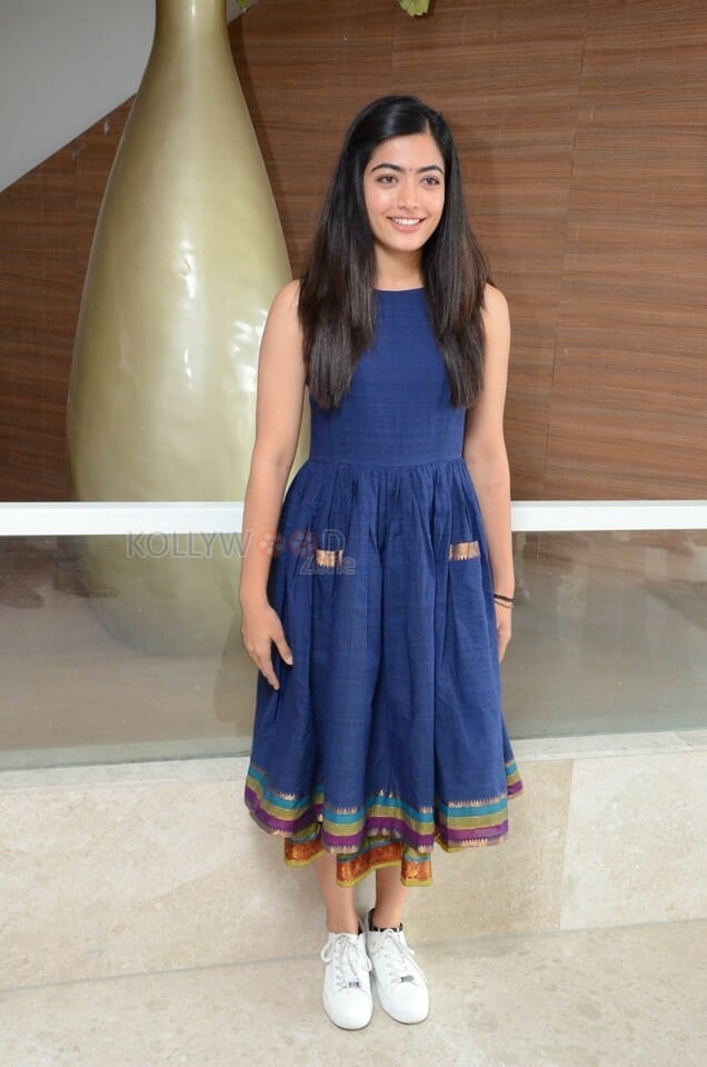 Actress Rashmika Mandanna At Dear Comrade Trailer Launch Photos