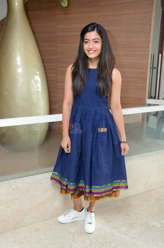 Actress Rashmika Mandanna At Dear Comrade Trailer Launch Photos