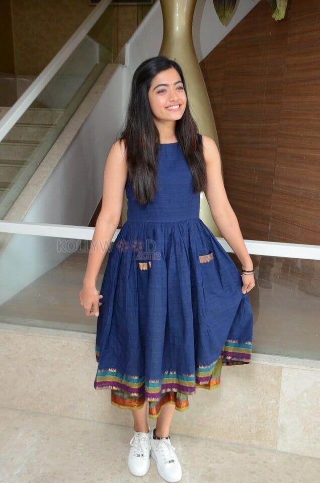 Actress Rashmika Mandanna At Dear Comrade Trailer Launch Photos