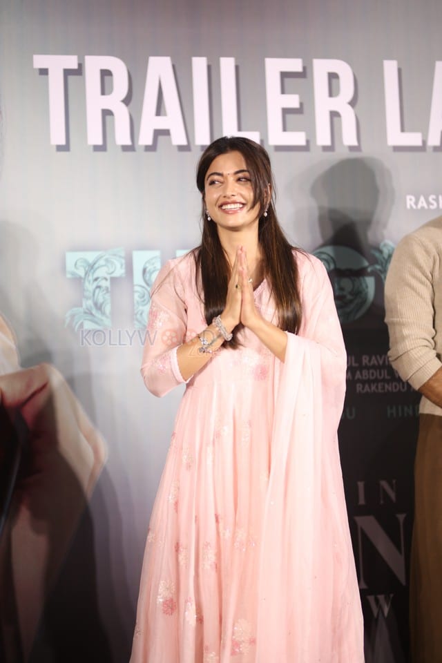 Actress Rashmika Mandanna at The Girlfriend Movie Trailer Launch Photos 15