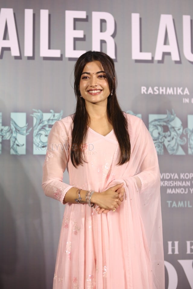 Actress Rashmika Mandanna at The Girlfriend Movie Trailer Launch Photos 17