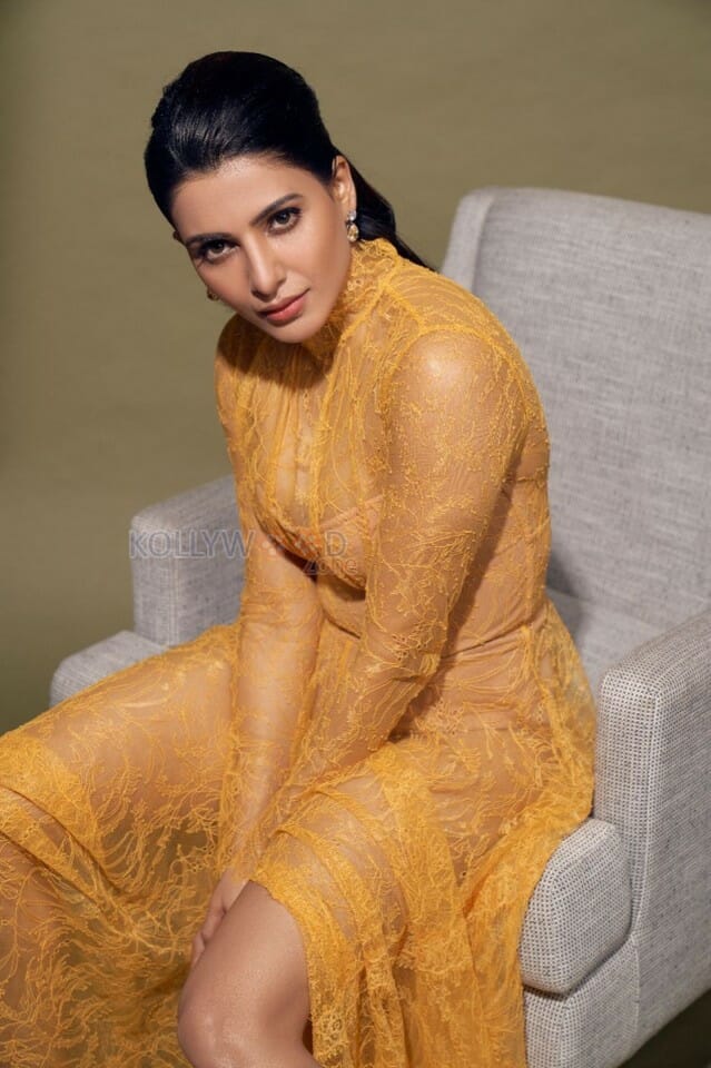 Actress Samantha Akkineni Transparent Dress Photoshoot Stills