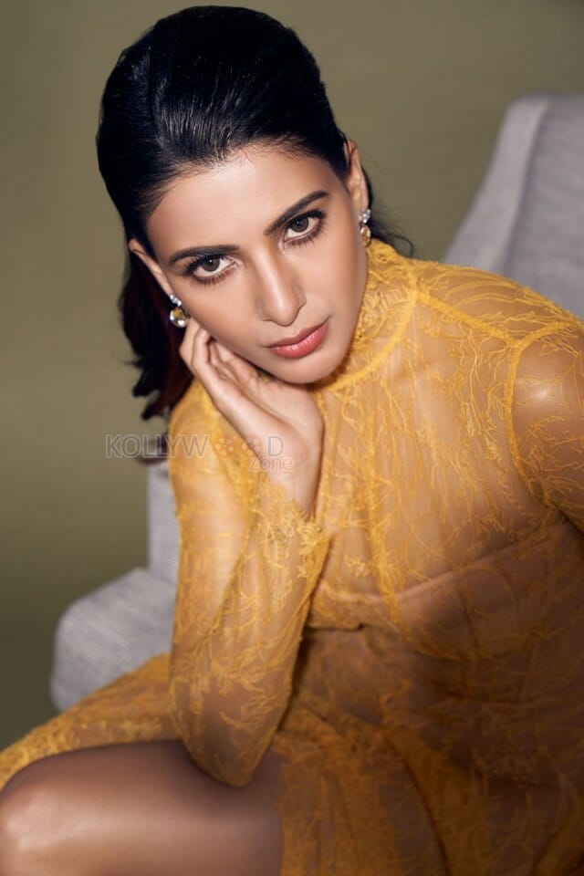 Actress Samantha Akkineni Transparent Dress Photoshoot Stills