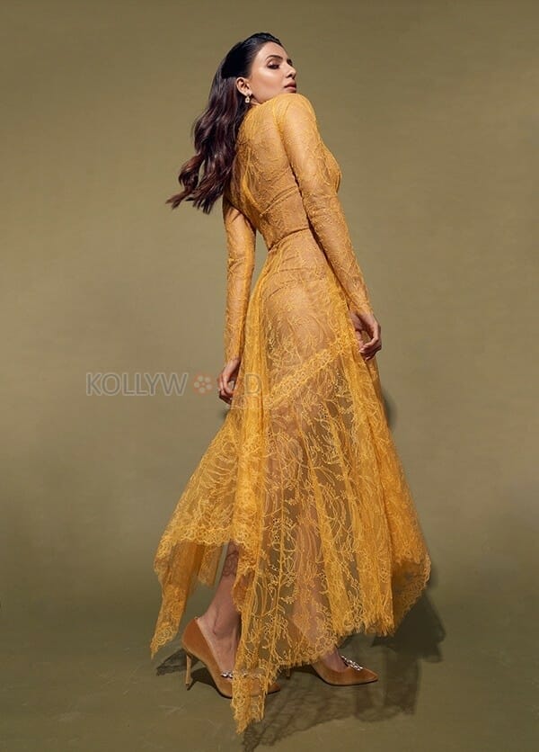 Actress Samantha Akkineni Transparent Dress Photoshoot Stills