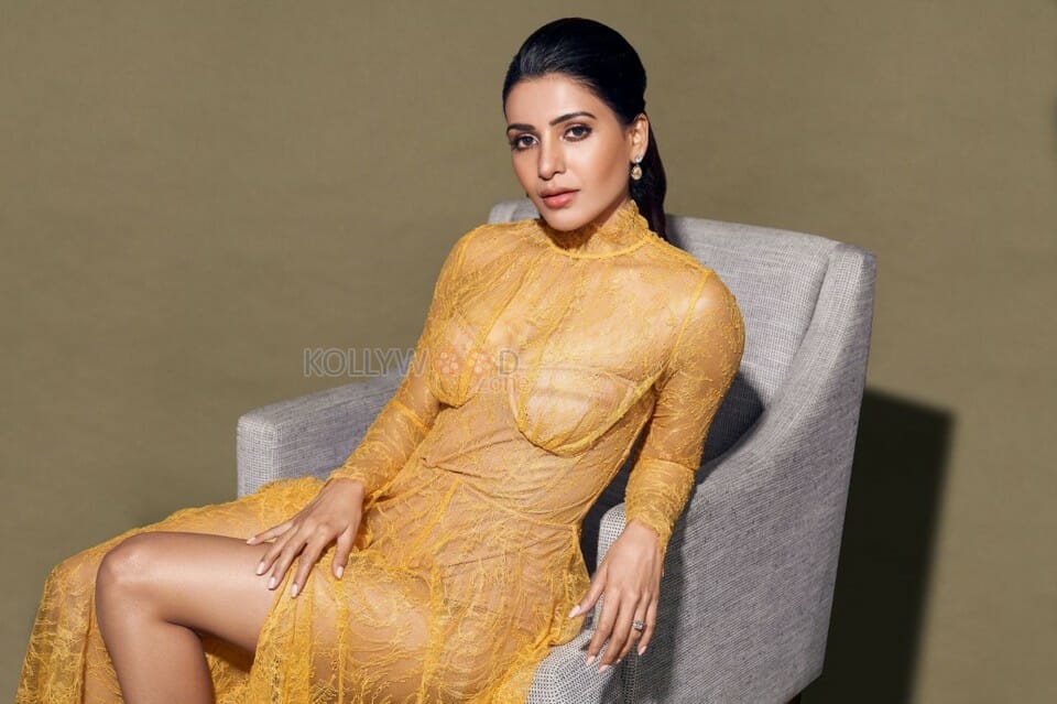 Actress Samantha Akkineni Transparent Dress Photoshoot Stills