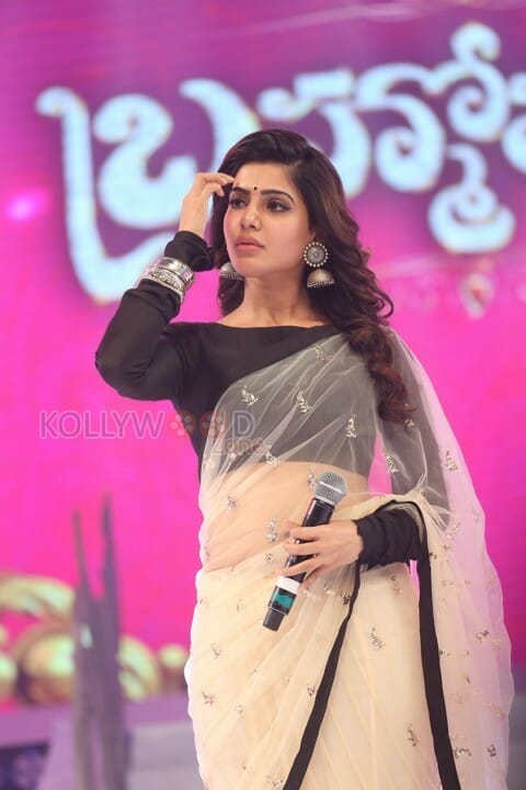 Actress Samantha At Bramhotsavam Audio Launch Pictures