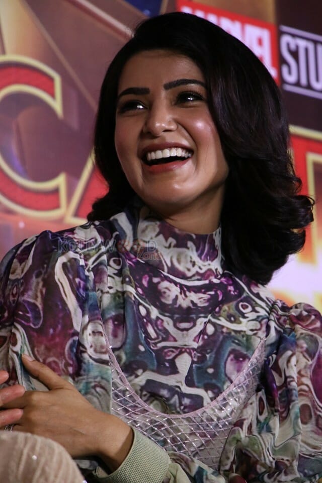 Actress Samantha At Captain Marvel Press Meet Photos