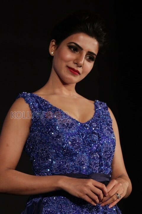 Actress Samantha In Blue Pictures