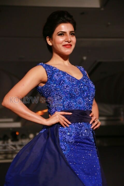 Actress Samantha In Blue Pictures