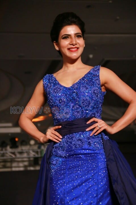 Actress Samantha In Blue Pictures