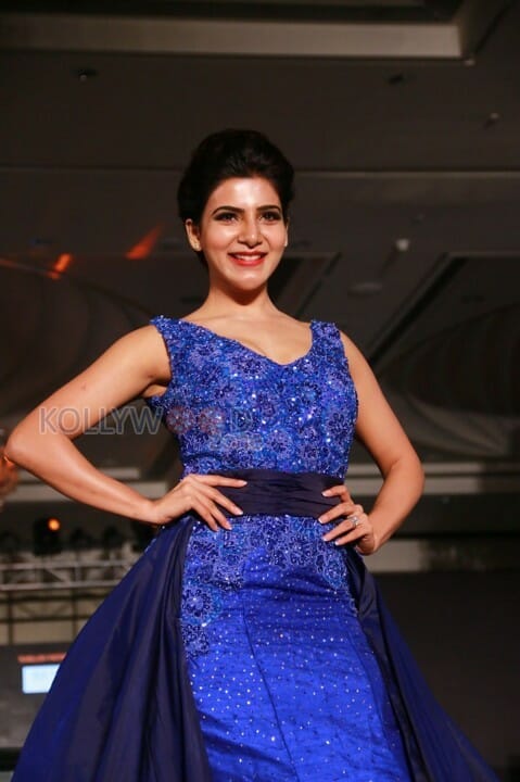 Actress Samantha In Blue Pictures