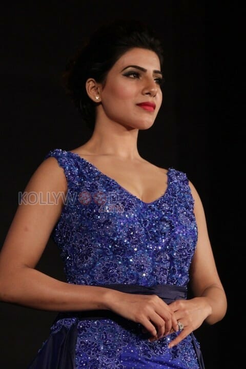 Actress Samantha In Blue Pictures