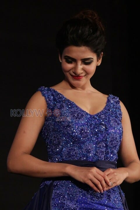 Actress Samantha In Blue Pictures