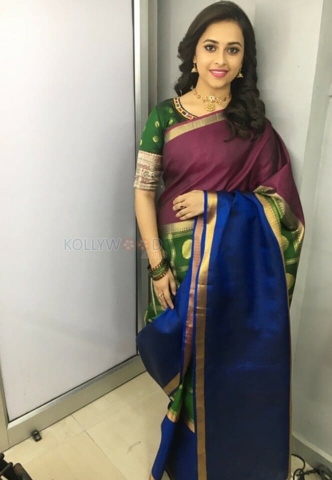 Actress Sri Divya Traditional Saree Photos