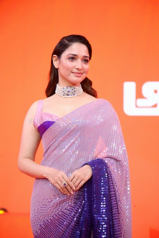 Actress Tamanna At Aha Event An Evening With A Galaxy Of Stars Beautiful Saree Photos