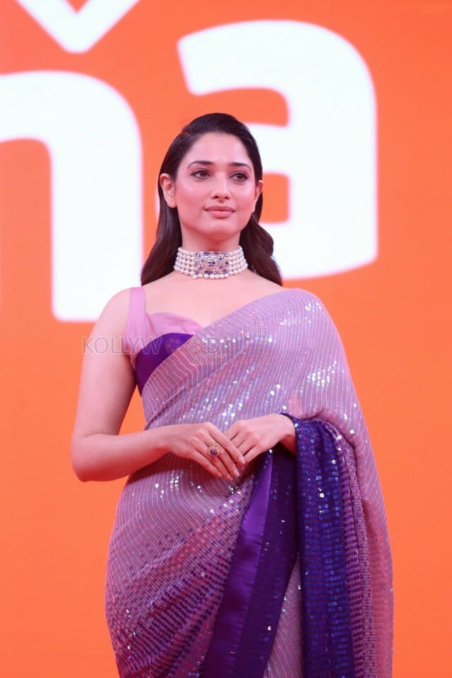 Actress Tamanna At Aha Event An Evening With A Galaxy Of Stars Beautiful Saree Photos