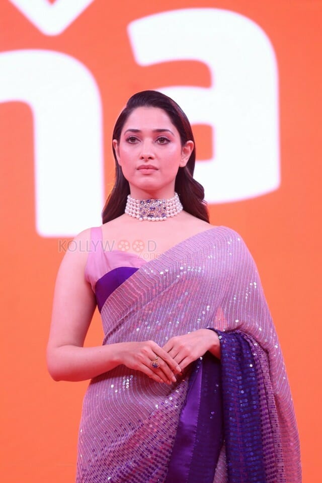 Actress Tamanna At Aha Event An Evening With A Galaxy Of Stars Beautiful Saree Photos