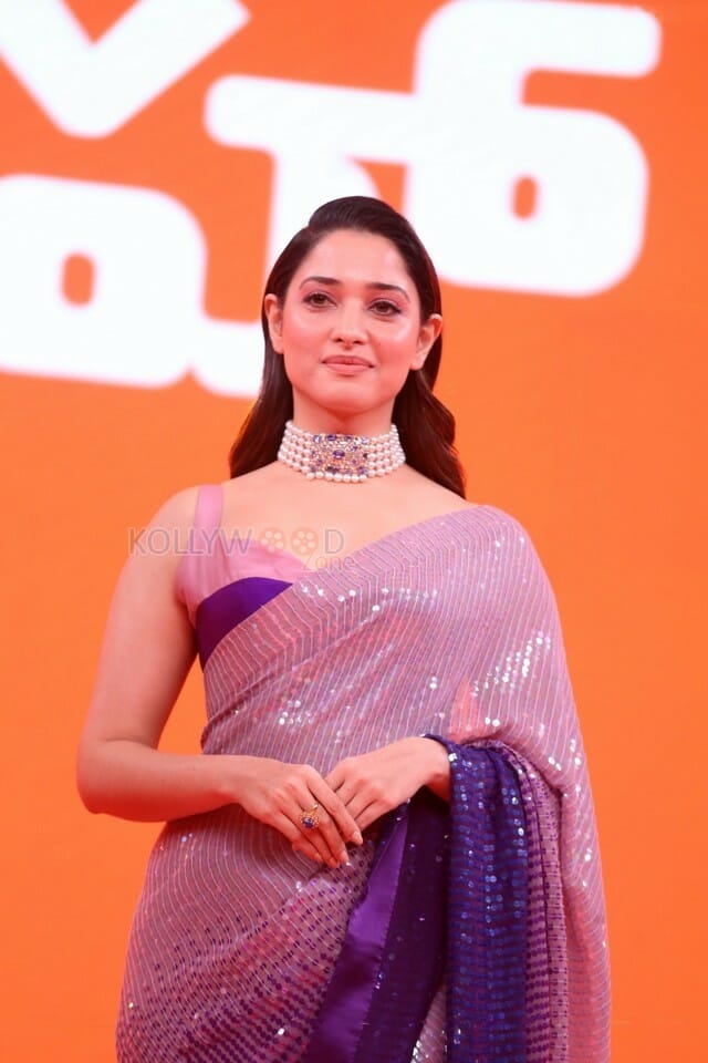 Actress Tamanna At Aha Event An Evening With A Galaxy Of Stars Beautiful Saree Photos
