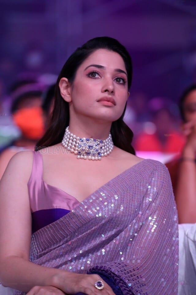 Actress Tamanna At Aha Event An Evening With A Galaxy Of Stars Beautiful Saree Photos