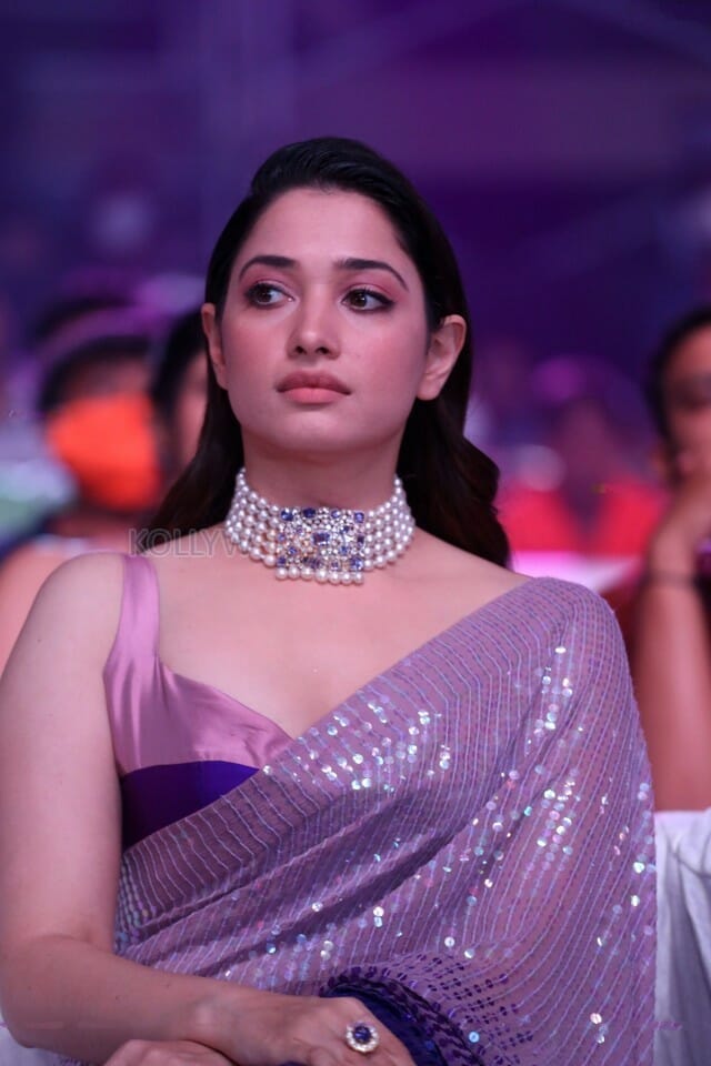 Actress Tamanna At Aha Event An Evening With A Galaxy Of Stars Beautiful Saree Photos