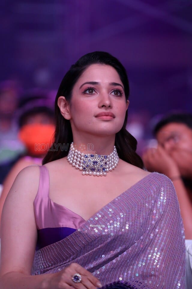 Actress Tamanna At Aha Event An Evening With A Galaxy Of Stars Beautiful Saree Photos