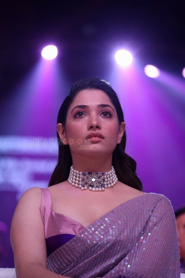Actress Tamanna At Aha Event An Evening With A Galaxy Of Stars Beautiful Saree Photos